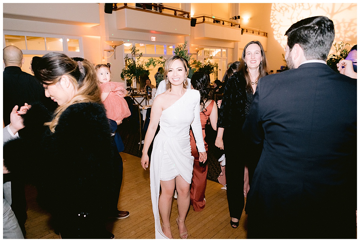 Vivian and Edward's Presidio Chapel wedding reception