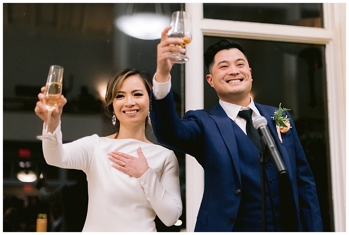 Vivian and Edward's Presidio Chapel wedding reception