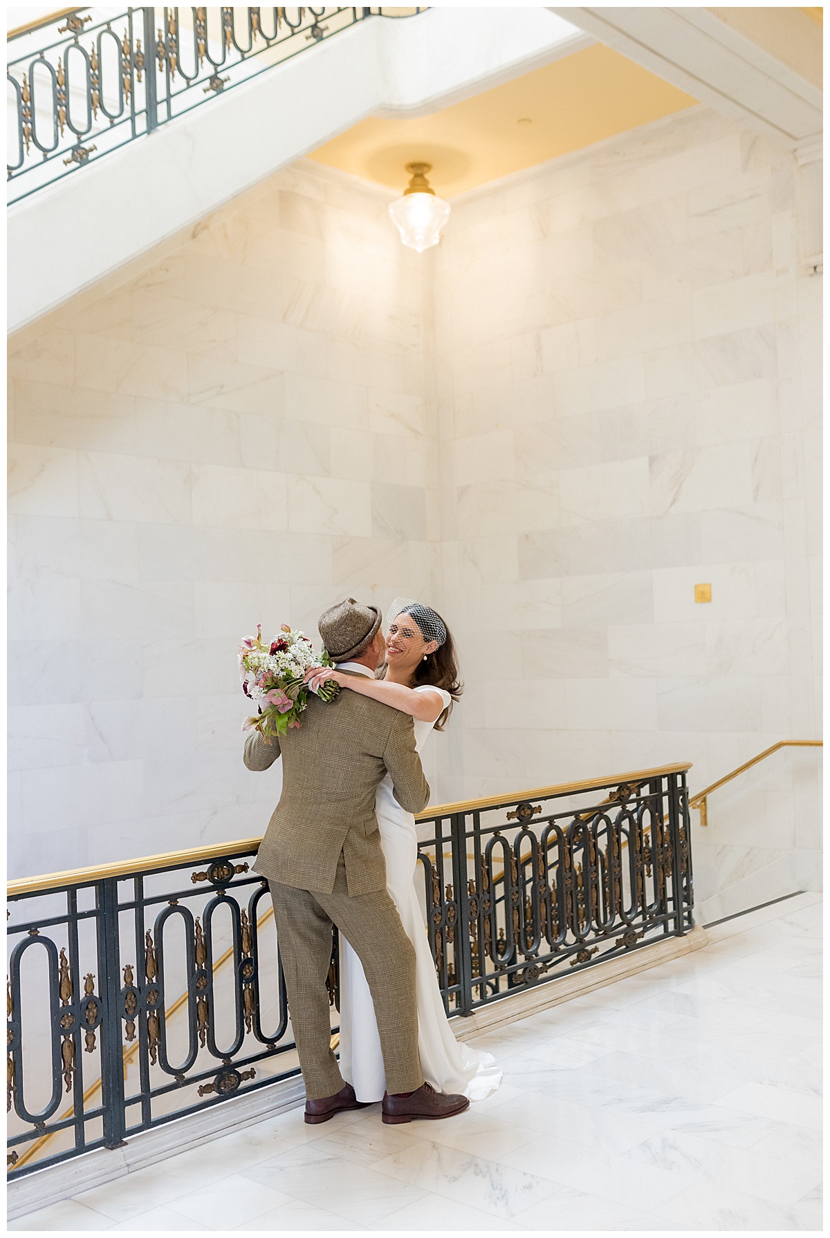 Sanya and Leann's couple's portraits after their charming SF City Hall wedding ceremony