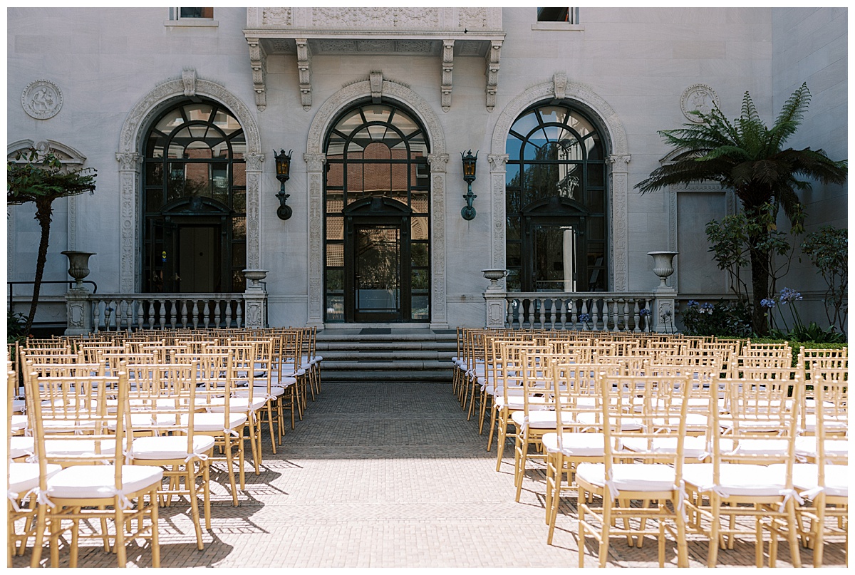 ceremony details at flood mansion 