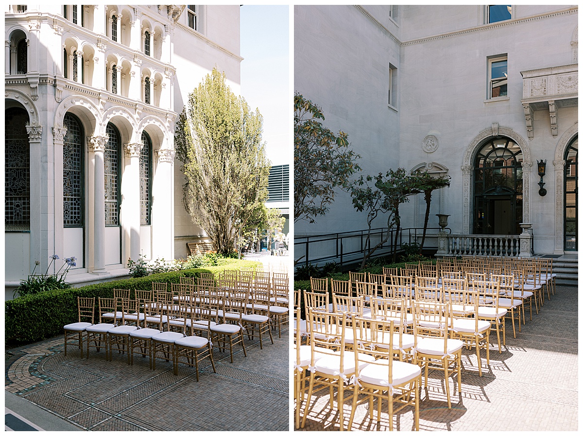 ceremony details at flood mansion 