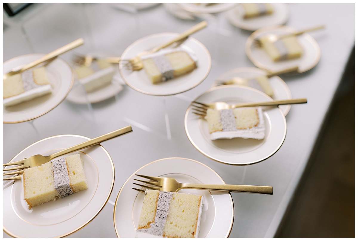 slices of wedding cake