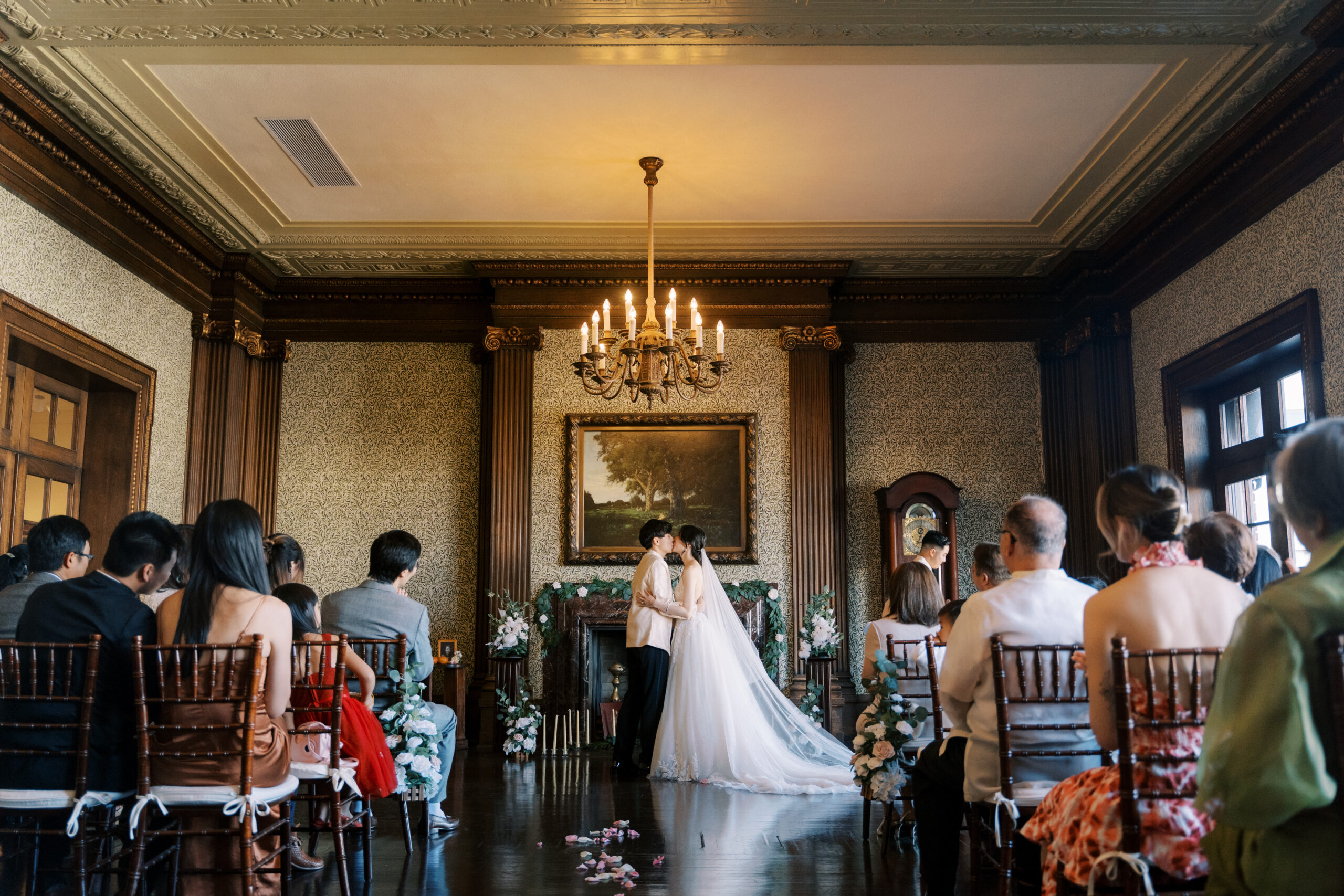 Couples first kiss at University Club of San Francisco