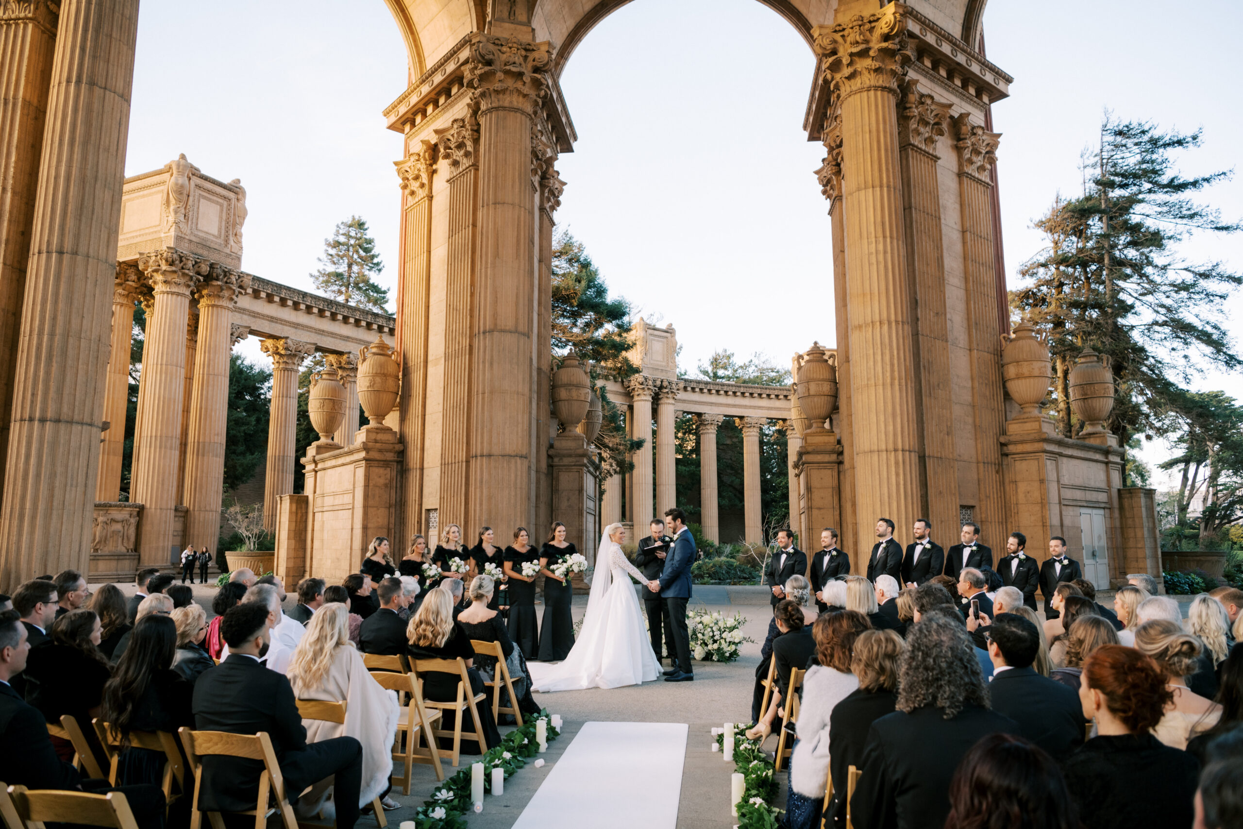 palace of fine arts wedding ceremony 