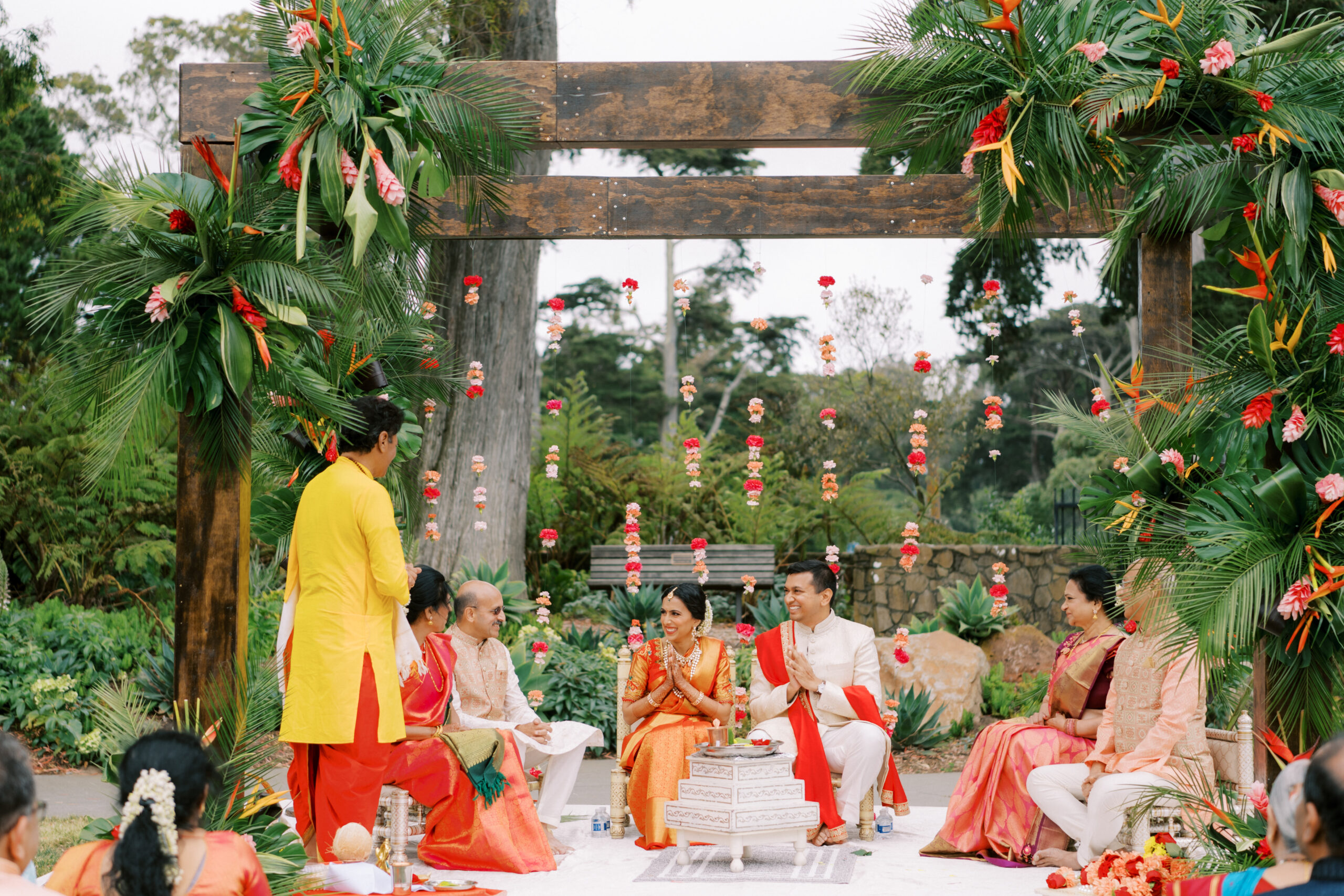 Indian wedding ceremony at San Francisco botanical garden