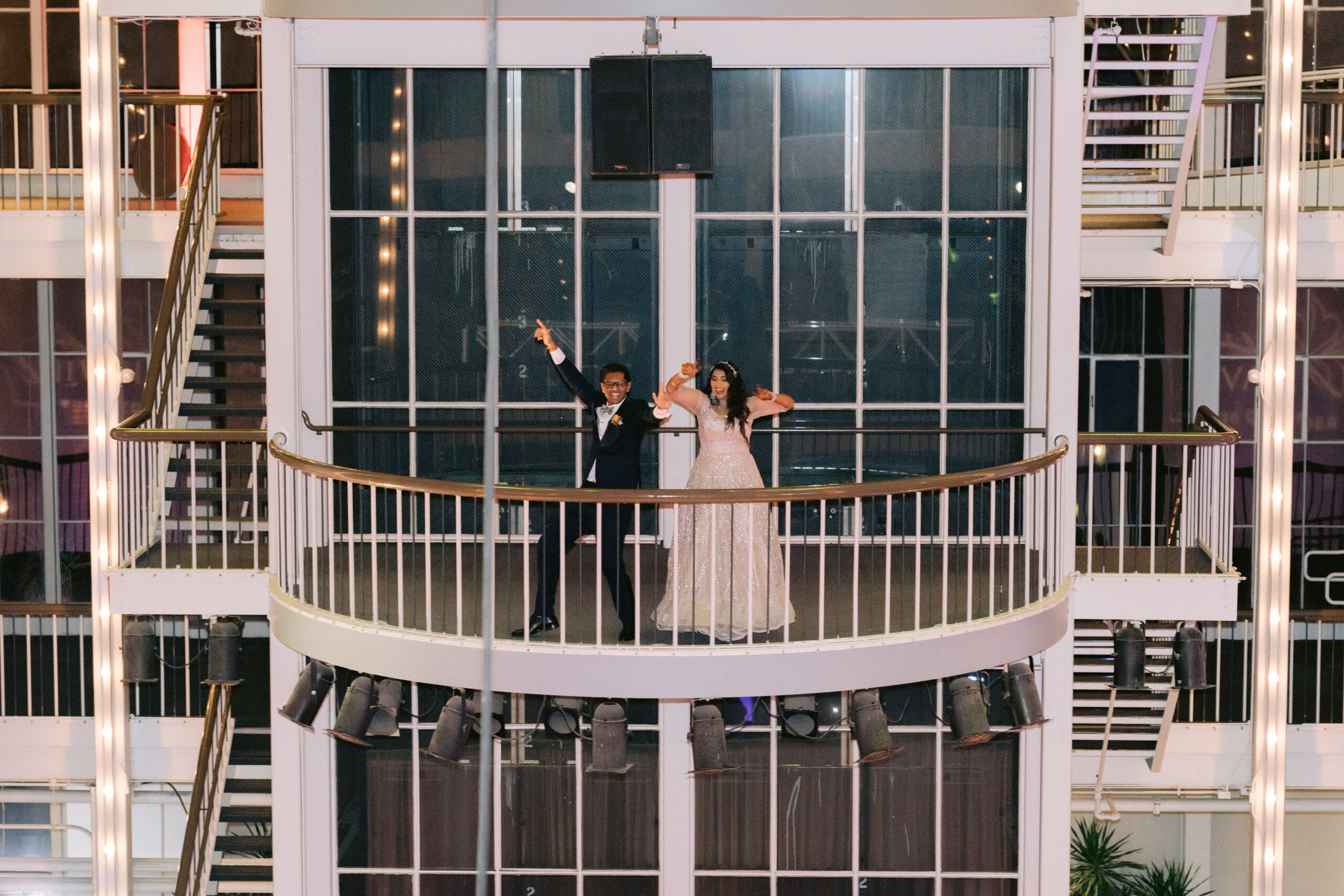 married Indian couple grand entrance San Francisco design center galleria