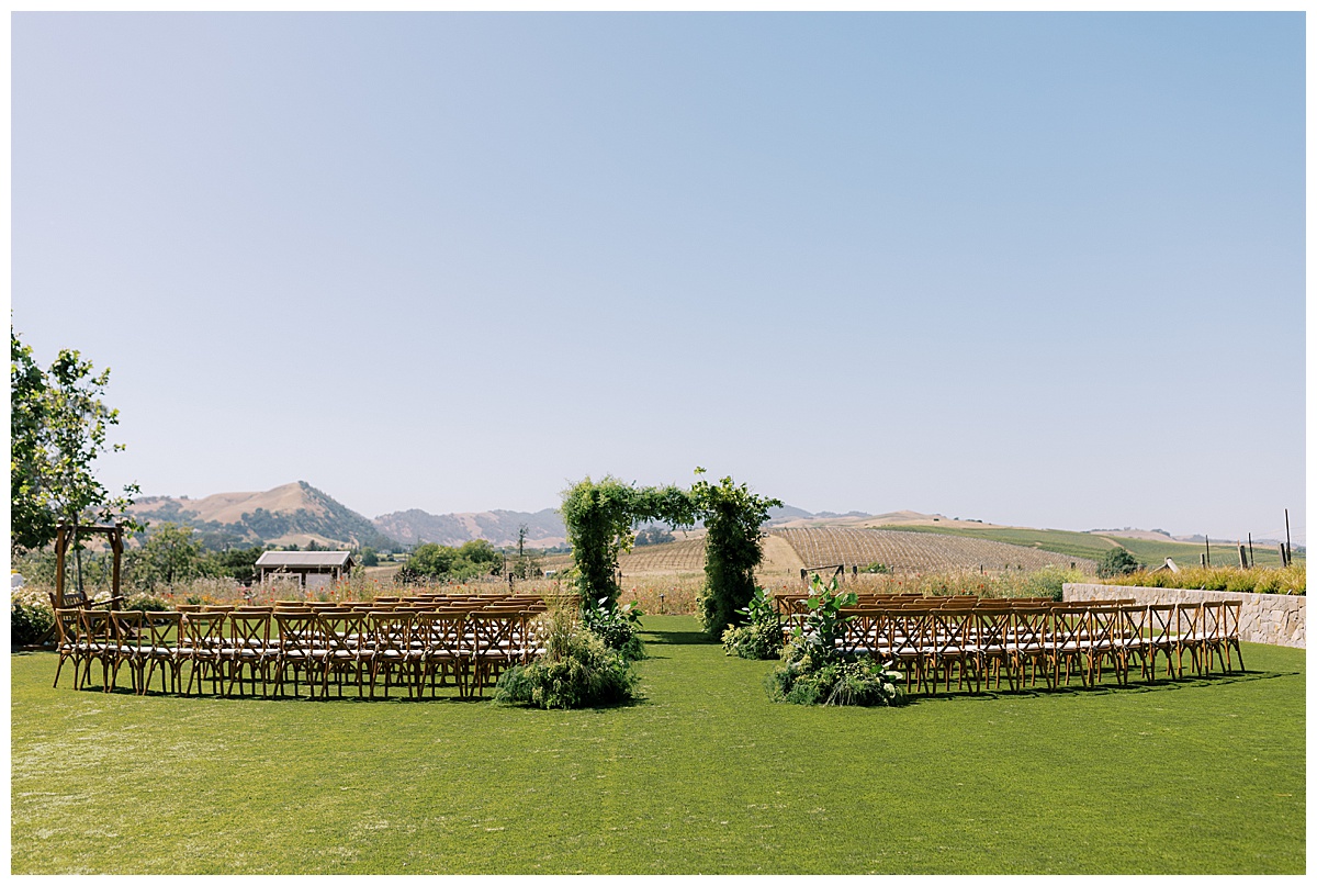 WIDE PHOTO OF CEREMONY SPACE AT CARNEROS RESORT