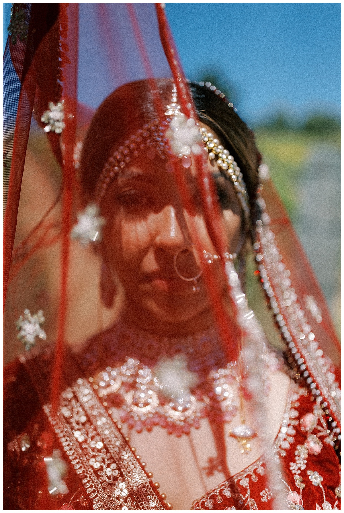 bride behind the veil