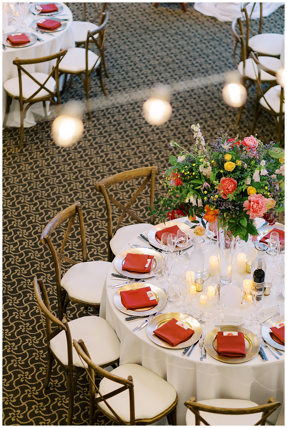 Overhead photo of wedding details at Golden Gate Club San Francisco