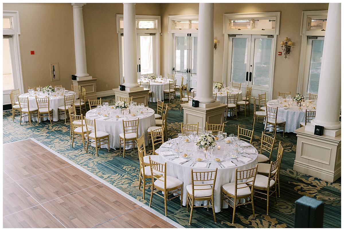 reception decor at club at ruby hill