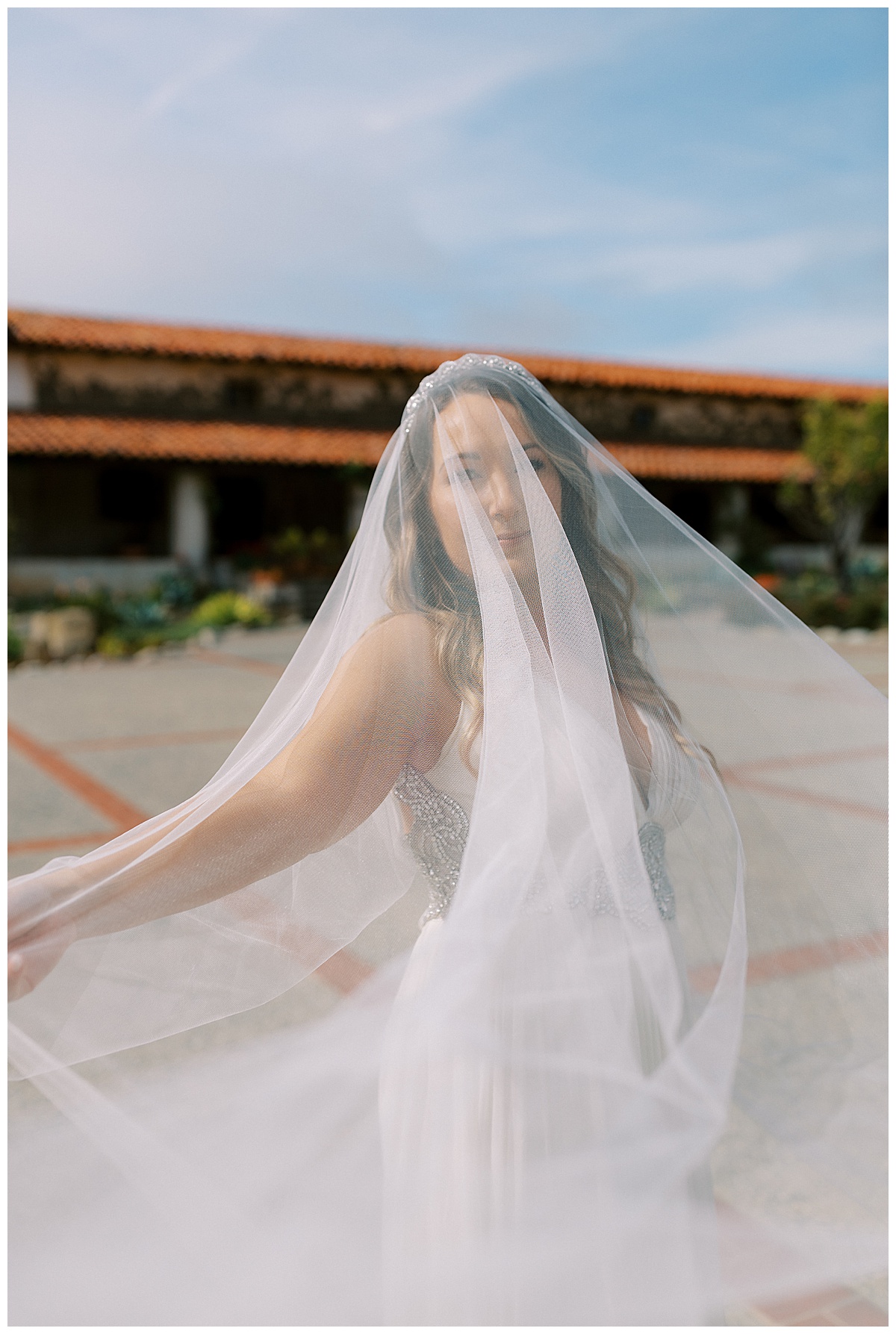 bride at carmel mission basilica