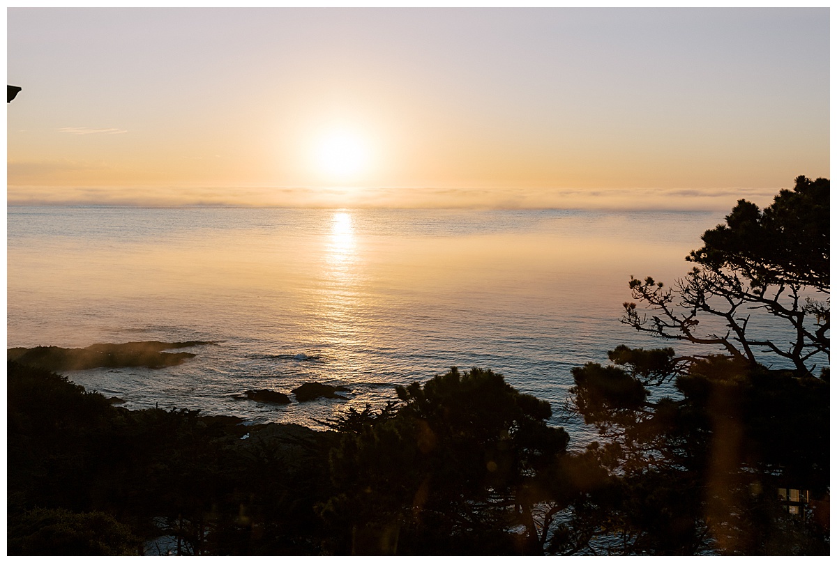 sunset landscape at carmel highlands Hyatt