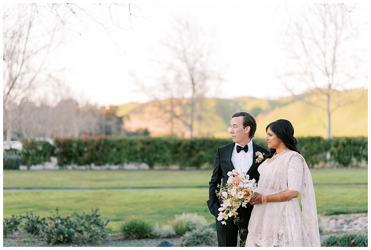 Multicultural wedding at Wente vineyards tasting lounge
