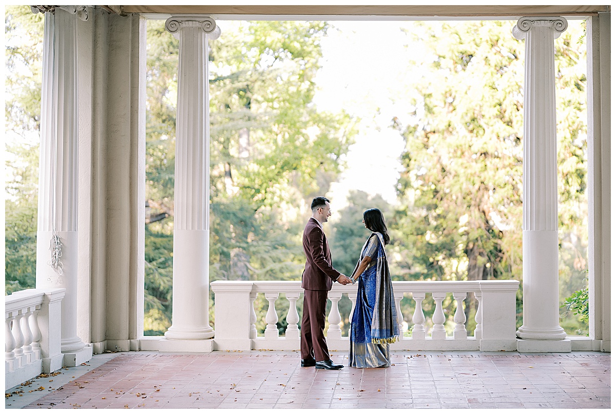 couple at Montalvo arts center during engagement session