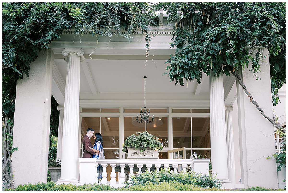 couple at Montalvo arts center during engagement session
