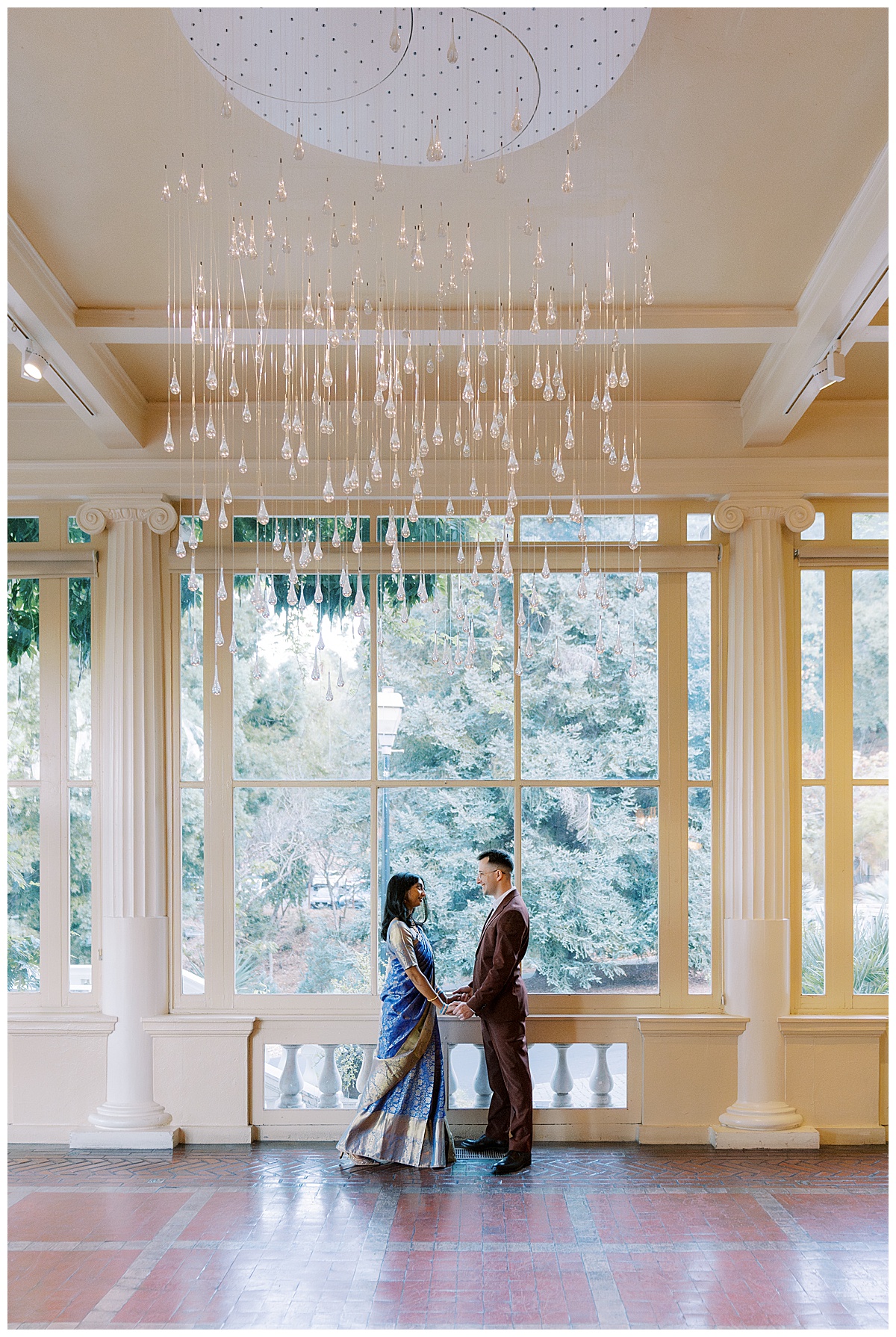 couple at Montalvo arts center during engagement session